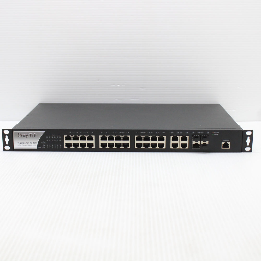 DrayTek VigorSwitch P2280 24 Port 1 Gbps Gigabit Managed PoE+ Network Switch