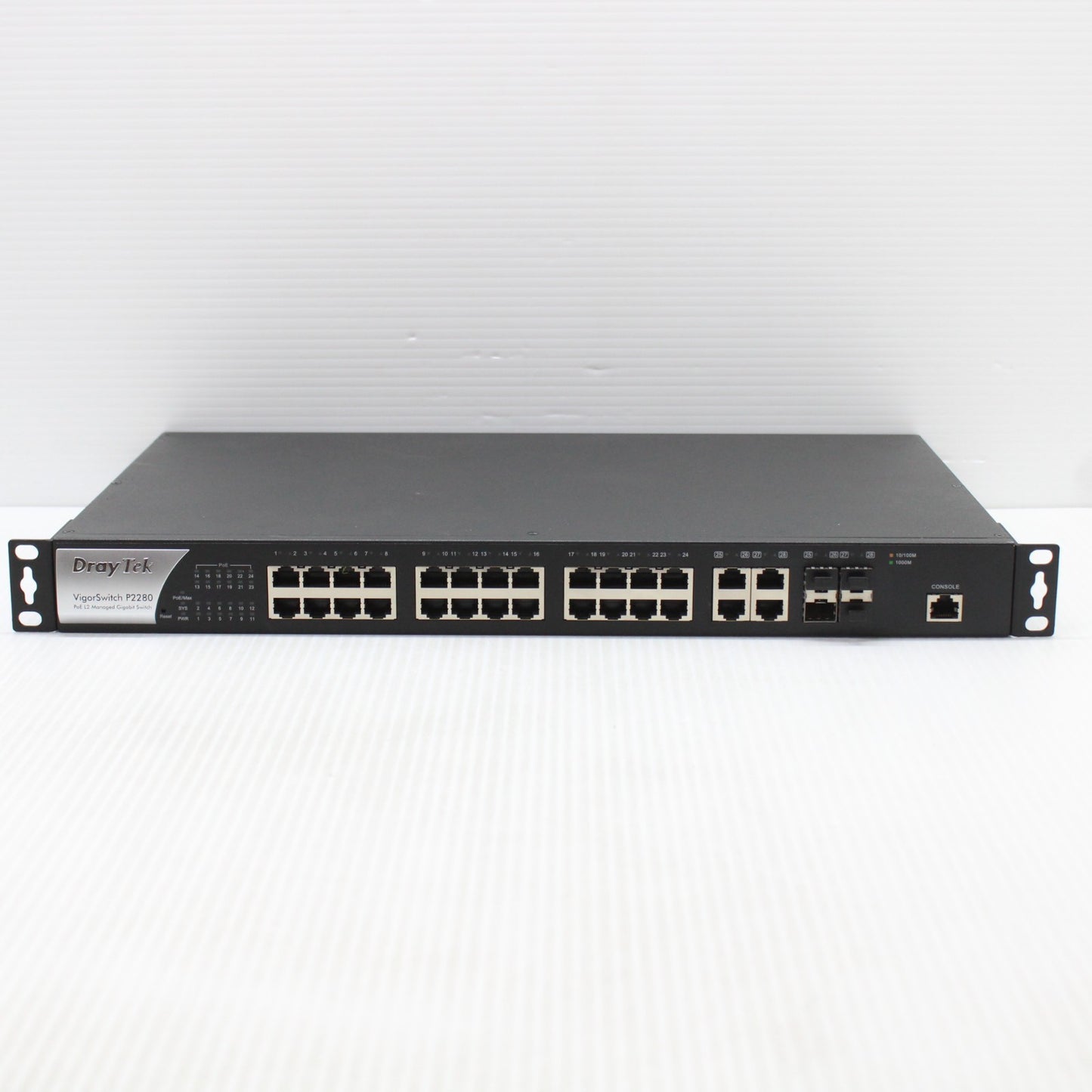 DrayTek VigorSwitch P2280 24 Port 1 Gbps Gigabit Managed PoE+ Network Switch