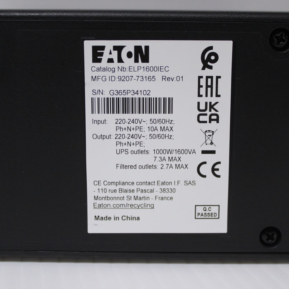Eaton Ellipse PRO ELP1600IEC UPS 1600VA 1000W 8x C13 outlets, 2U, LCD, USB, Eco