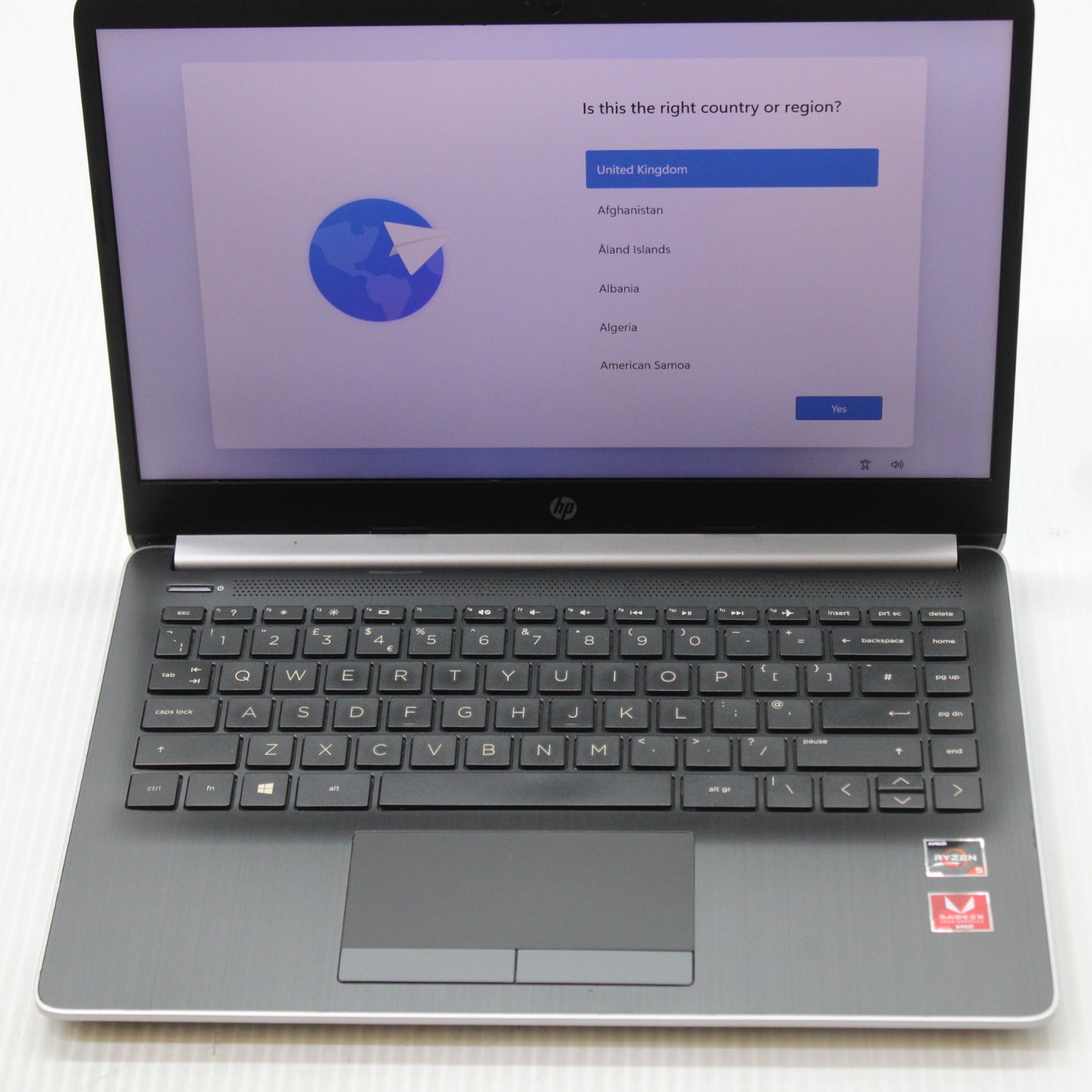 HP Ryzen 5 Laptop 14 inch 2.10GHz 8GB RAM 256GB SSD AMD 3500U Windows 11 USB 3.0
