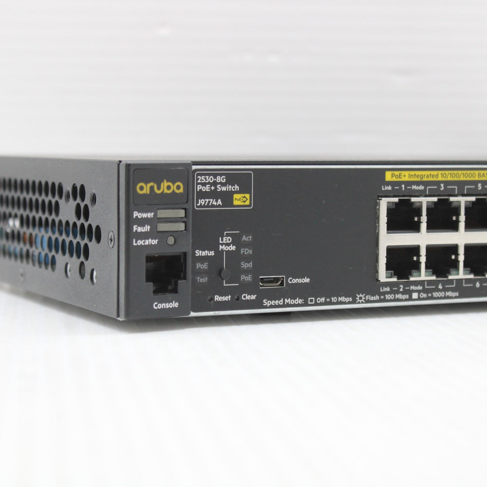 HP Aruba 2530-8G PoE+ J9774A 8 Port 1Gbps Gigabit Managed Network Switch
