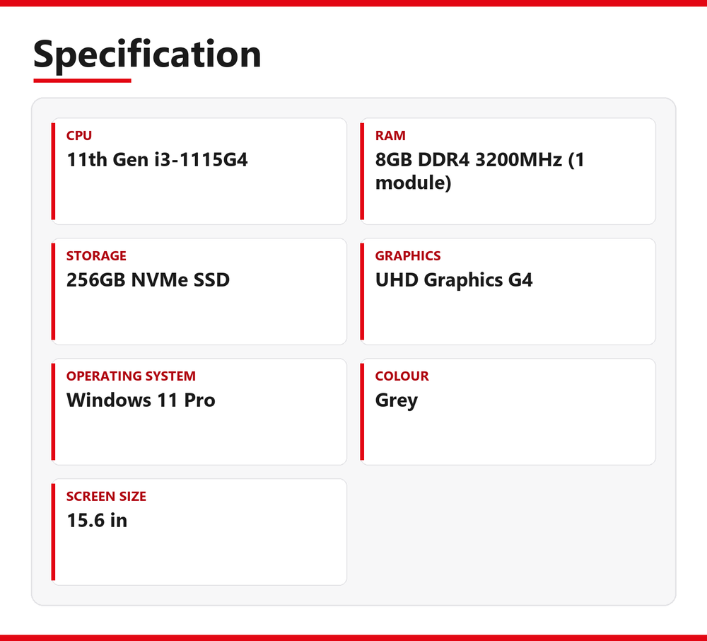 Dell | 15 3510 | 11th Gen i3-1115G4 | 8GB DDR4 3200MHz (1 module) | 256GB NVMe SSD | For parts or not working