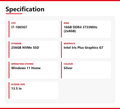 Microsoft Surface i7 Laptop 3 13.5 inch 16GB DDR4 RAM 256GB NVMe Intel 1065G7