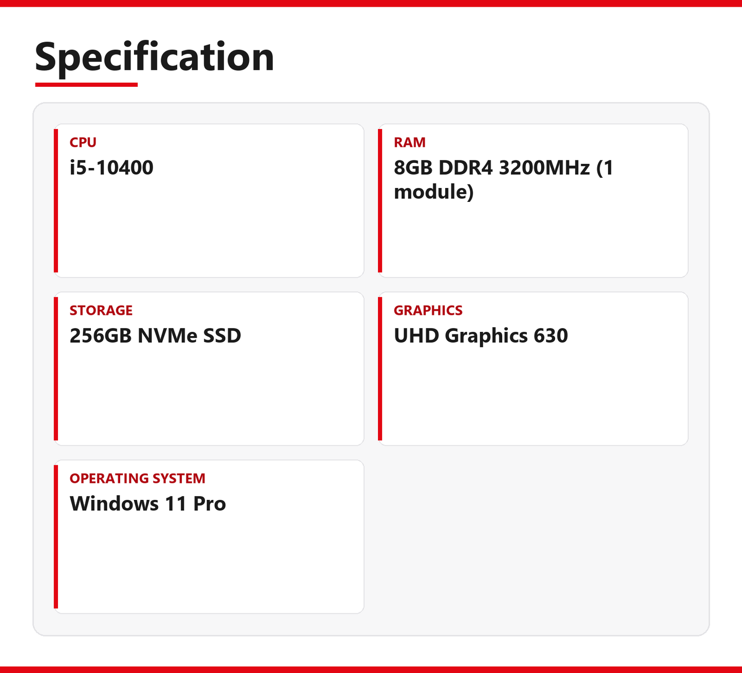 Fujitsu Esprimo i5 SFF PC Windows 11 8GB RAM 256GB NVMe SSD Intel 10400 WiFi