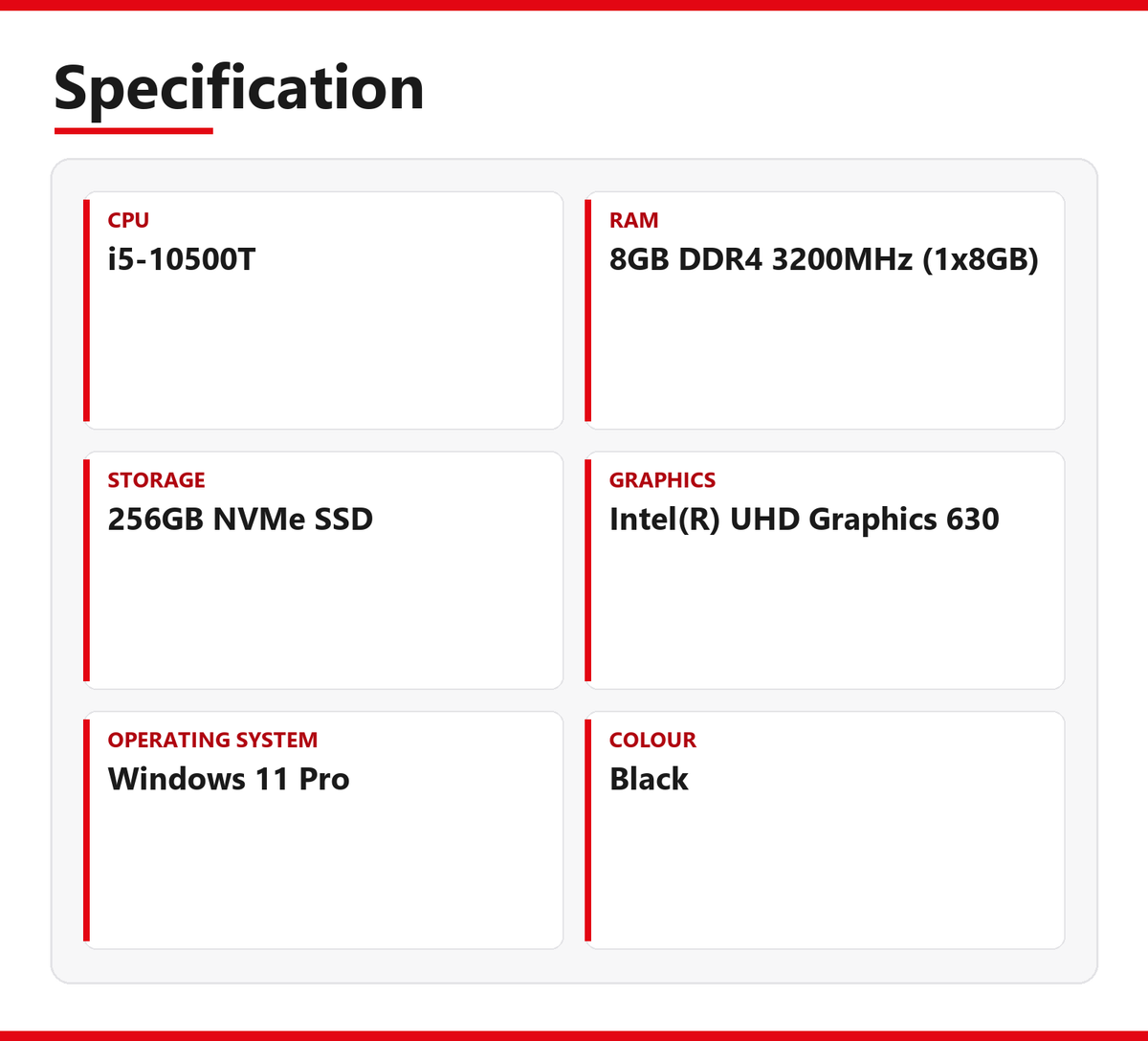 Lenovo ThinkCentre i5 Mini PC M70q 8GB RAM 256GB NVMe Intel 10500T Windows 11