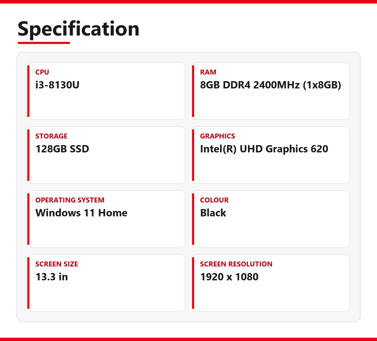 Lenovo ThinkPad L380 Yoga 2 in 1 Touch 13.3 in 8GB RAM 128GB SSD Intel i3 8130U