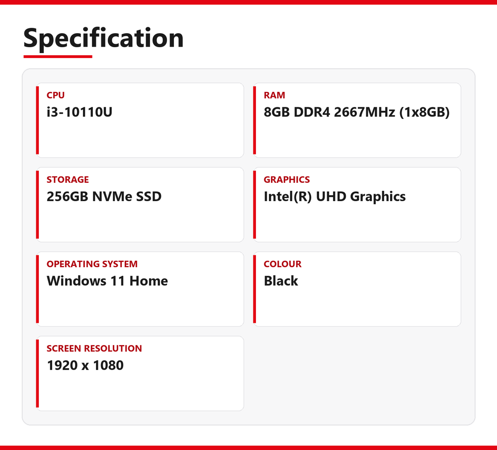 Lenovo IdeaCentre A340 AIO PC 8GB RAM 256GB NVMe Intel i3 10110U WiFi Windows 11