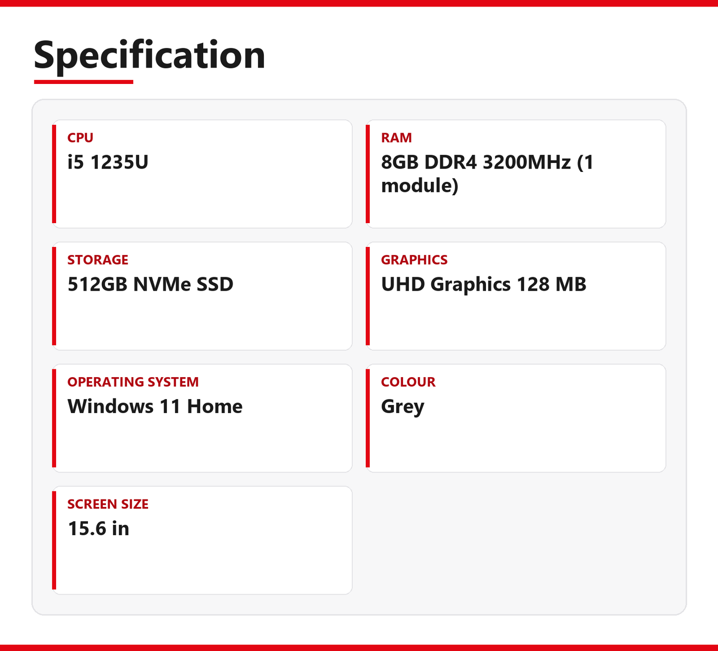 HP NoteBook i5 Laptop 15.6 in 250 G9 8GB RAM 512GB NVMe Intel 1235U Windows 11