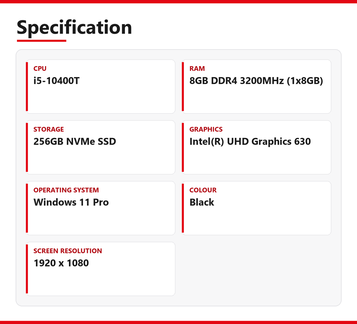 Lenovo ThinkCentre i5 AIO 21.5 in M70q TIO22Gen4 8GB RAM 256GB NVMe Intel 10400T