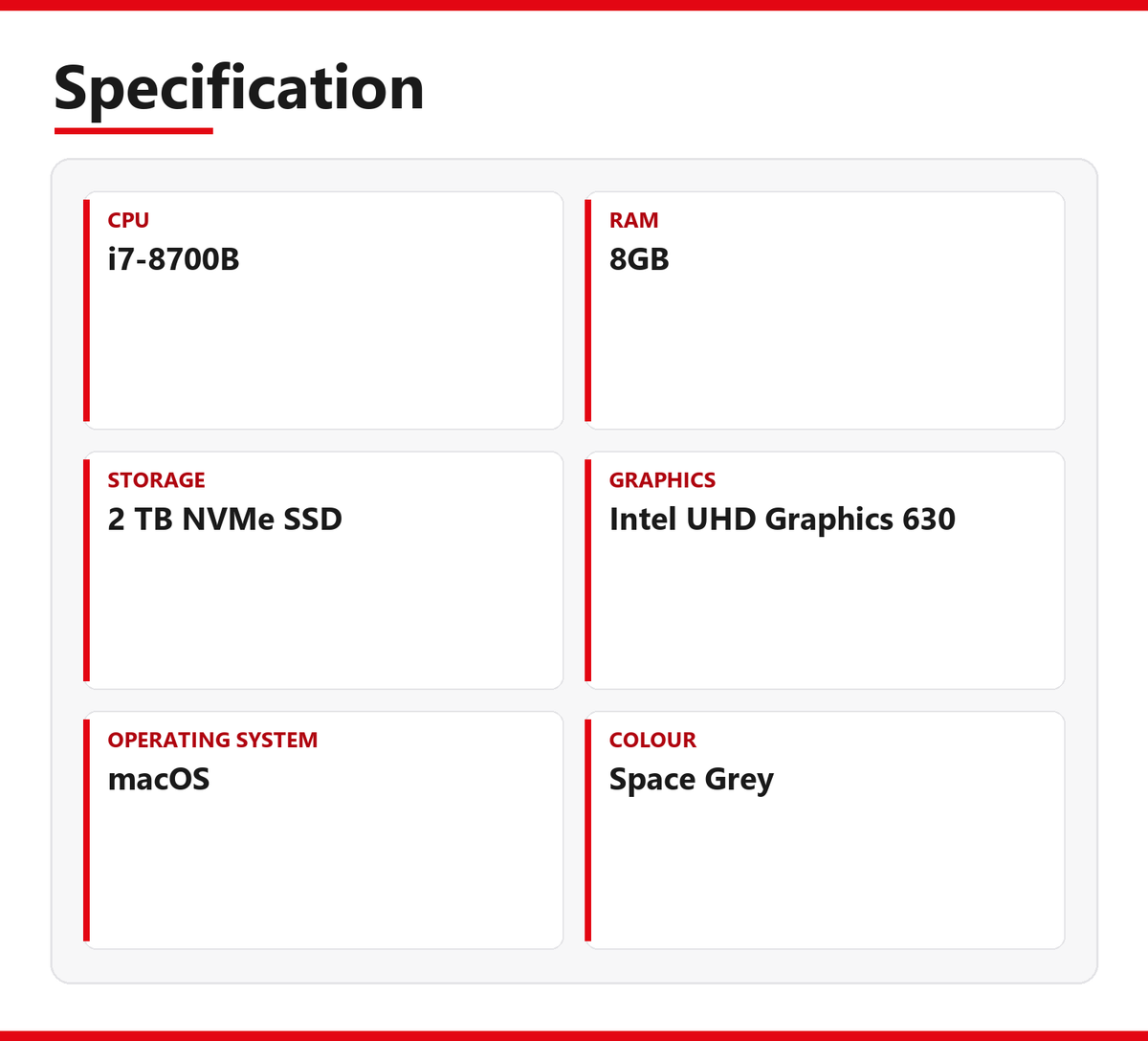 Apple Mac mini 8,1 (2018) 8GB RAM 2TB NVMe SSD Intel Core i7-8700B macOS