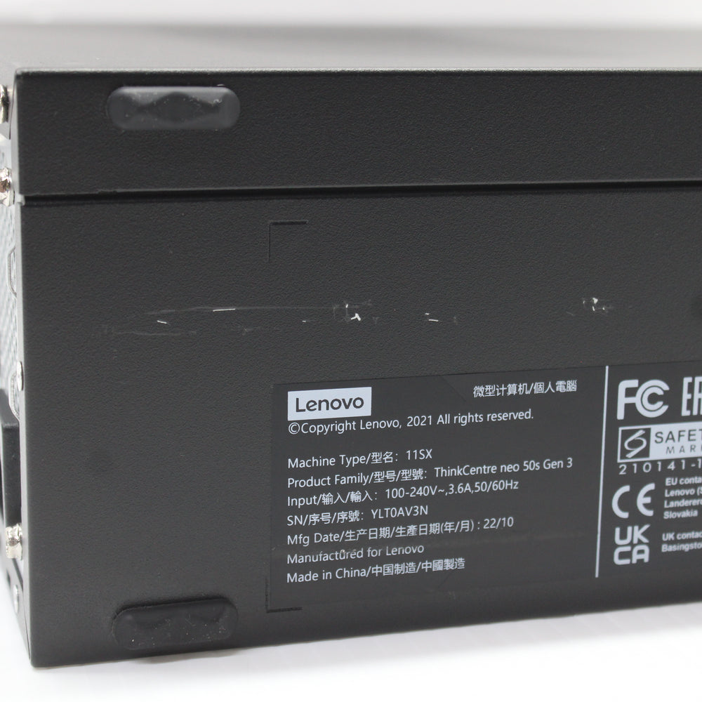 Lenovo ThinkCentre Neo 50s SFF PC 8GB RAM 256GB NVMe Intel i3 12100 Windows 11