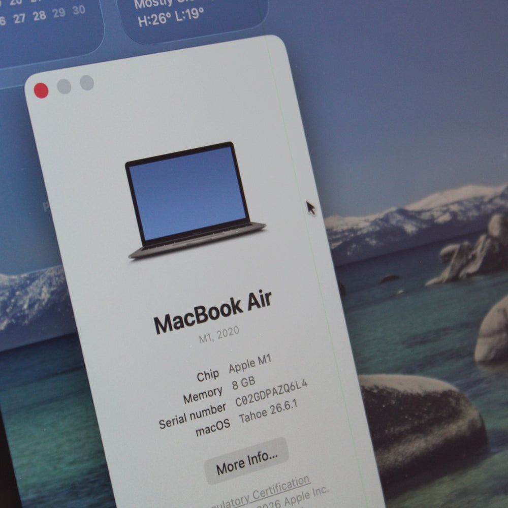 Apple | MacBook Air (M1, 2020) | Apple M1 | 8GB | 251 GB NVMe SSD | Used - Acceptable