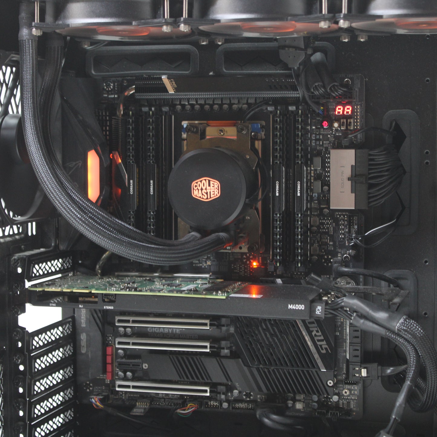 Gigabyte TRX40 AORUS MASTER Tower 128GB RAM 4TB SSD + 2TB NVMe SSD Ryzen Threadripper 3970X NVIDIA Quadro M4000 8GB WiFi Windows 11 Pro