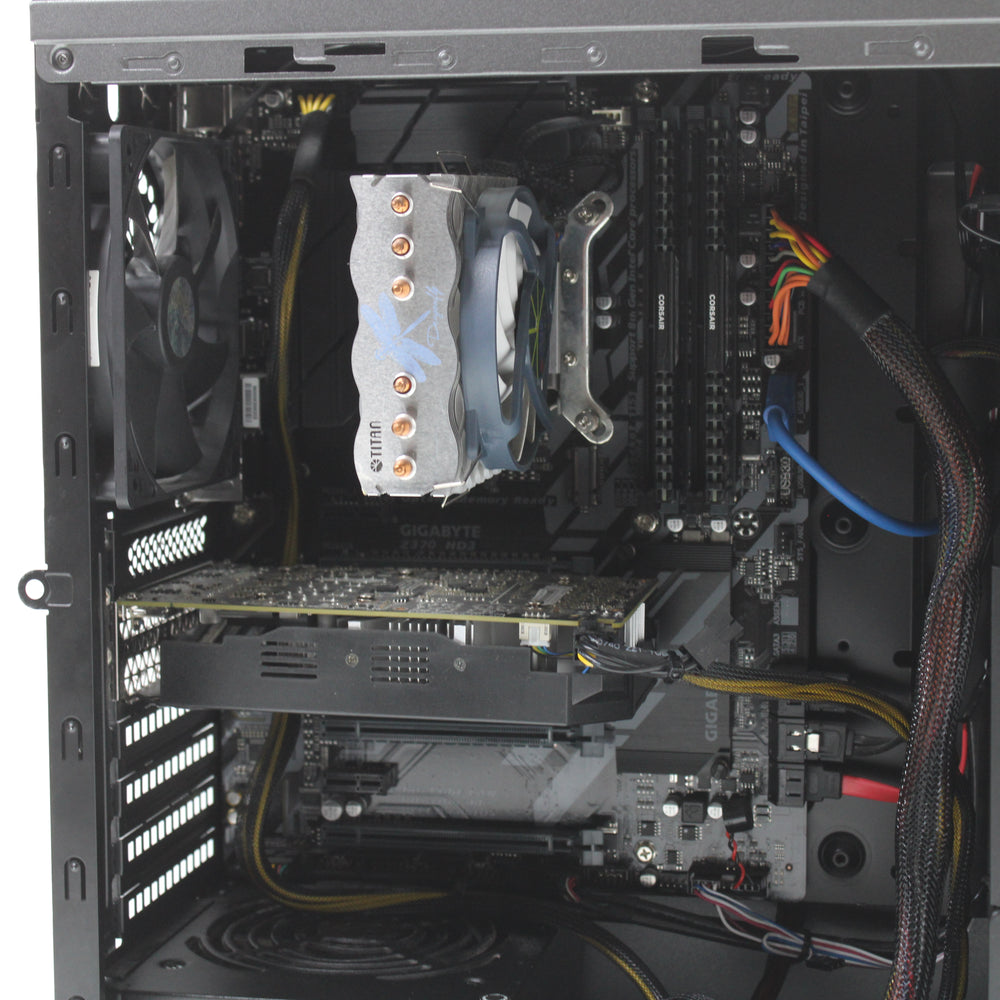 Gigabyte Z370 HD3 i7 Tower 16GB RAM 250GB SSD Intel 8700 GTX 1060 3GB Windows 11