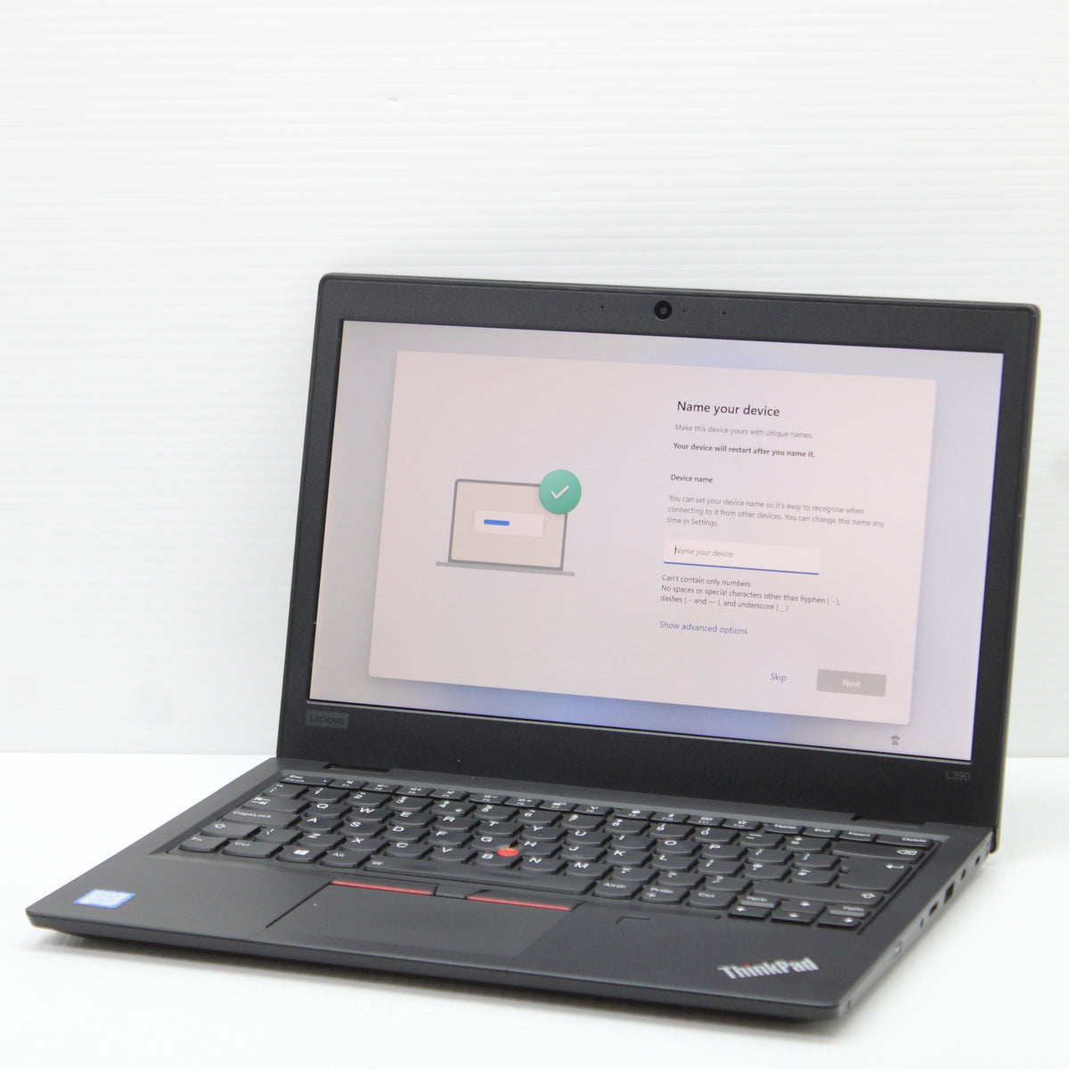 Lenovo ThinkPad i5 Laptop L390 13.3 in 8GB RAM 256GB NVMe Intel 8265U Windows 11