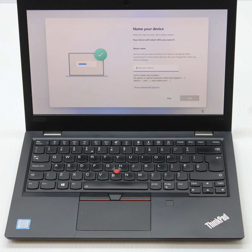 Lenovo ThinkPad i5 Laptop L390 13.3 in 8GB RAM 256GB NVMe Intel 8265U Windows 11