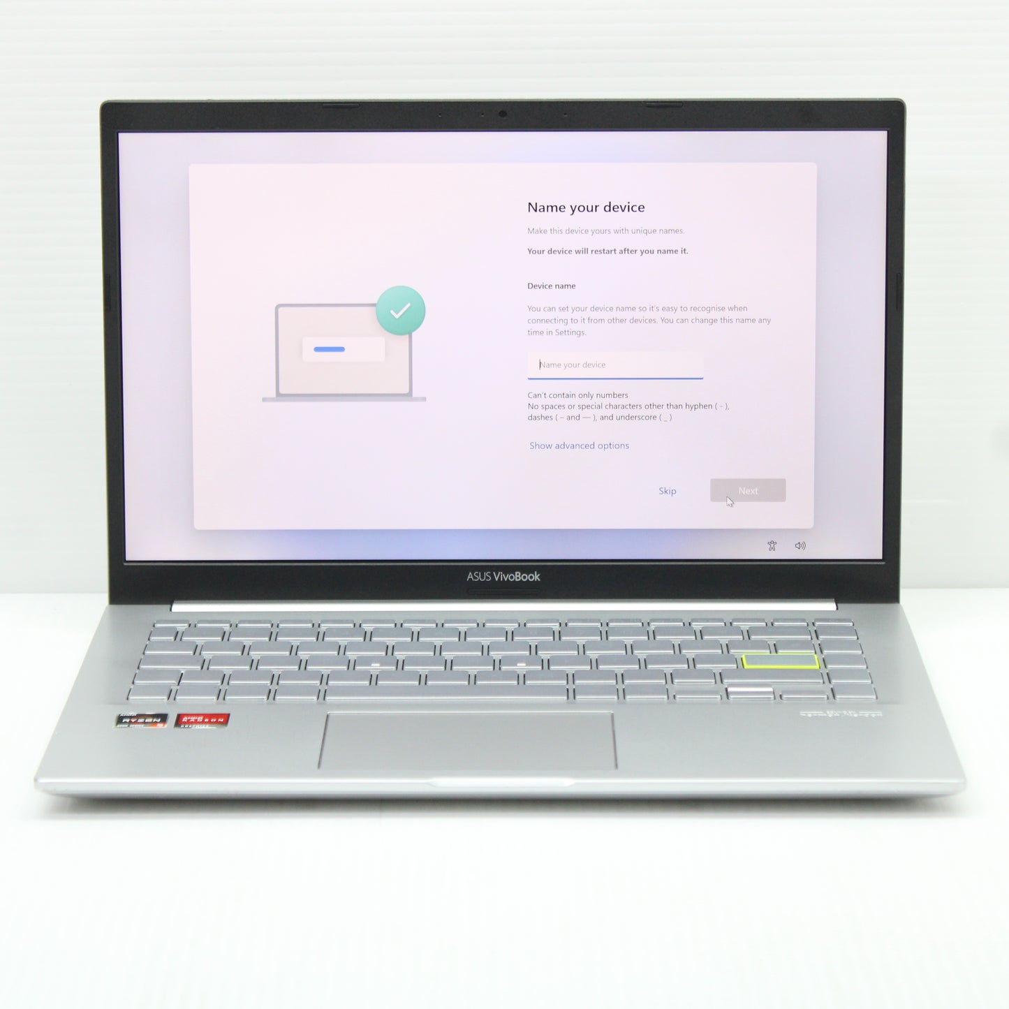 ASUS VivoBook Ryzen 5 Laptop Windows 11 14 8GB RAM 256GB NVMe SSD 4500U M413I
