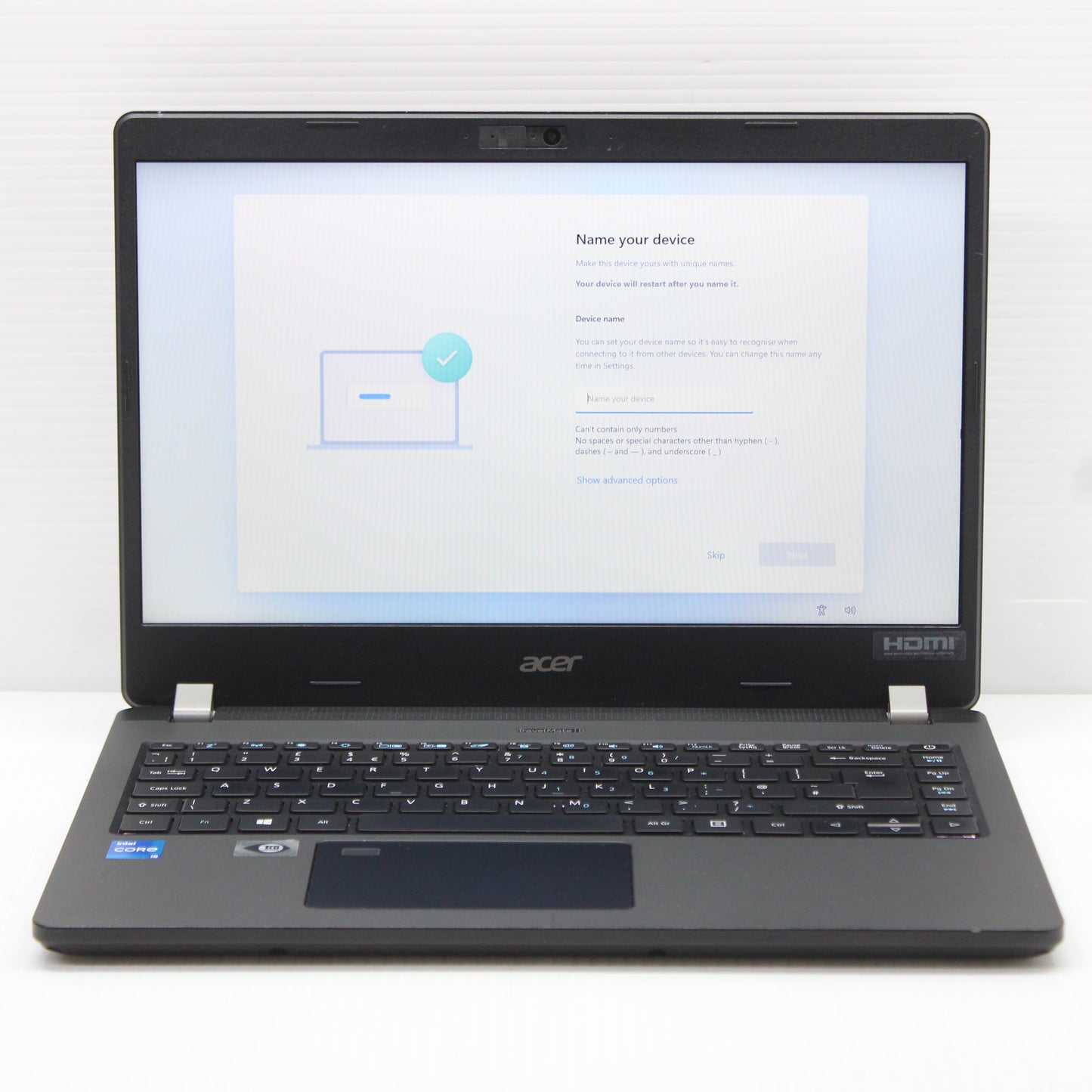 Acer TravelMate i5 Laptop Widnows 11 8GB RAM 256GB NVMe SSD Intel  i5 1135G7
