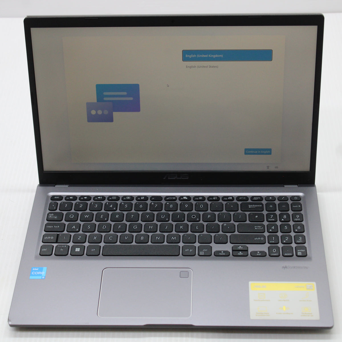 ASUS VivoBook i5 Laptop 15.6 inch 8GB RAM 256GB NVMe SSD Intel 1135G7 Windows 11