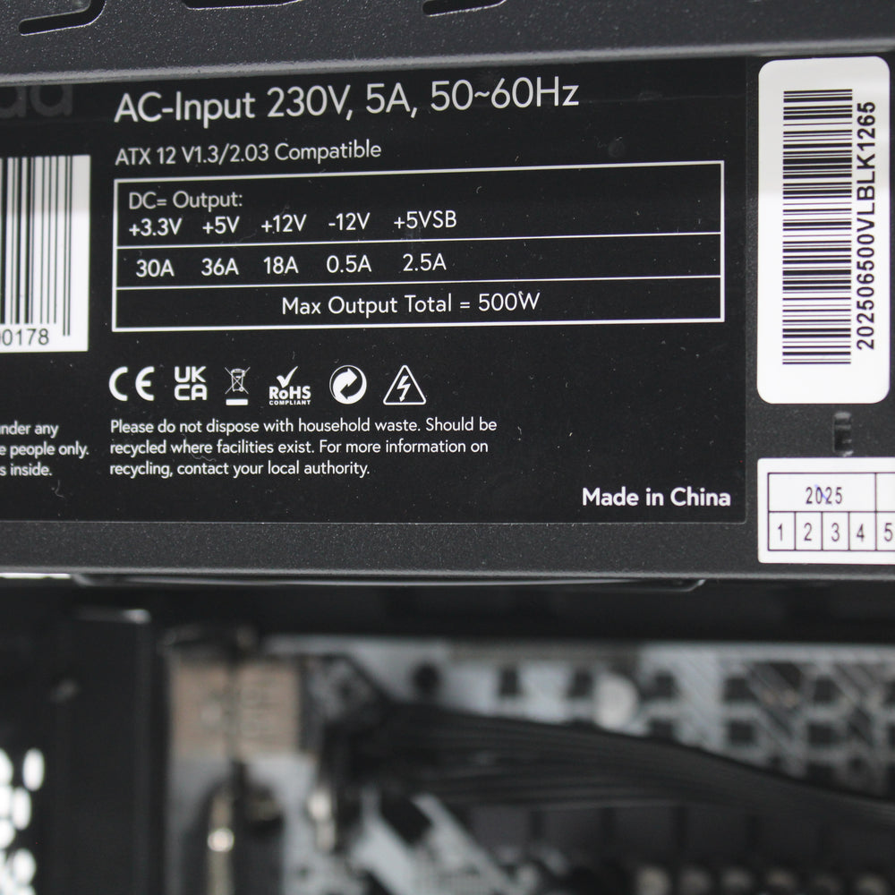 ASRock H610M Desktop PC 16GB DDR5 RAM 512GB NVMe SSD Intel 14100F Windows 11