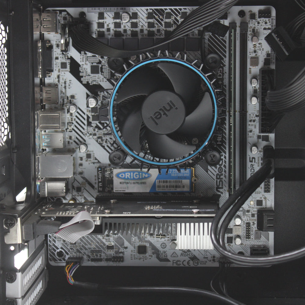 ASRock Does Not Apply H610M-HDV/M.2+ D5 Desktop PC 16GB RAM 512GB NVMe SSD i3-14100F NVIDIA GeForce GT 710 2GB Windows 11 Pro