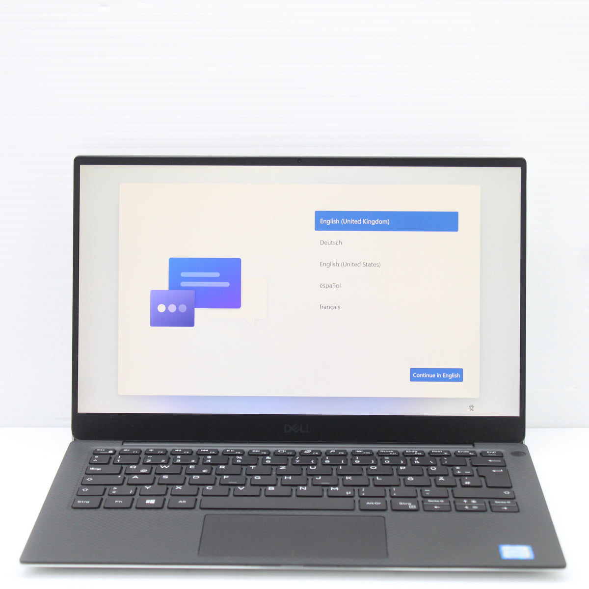 Dell XPS i7 laptop 9380 13 in 16GB RAM 512GB NVMe Intel 8565U Windows 11 QWERTZ