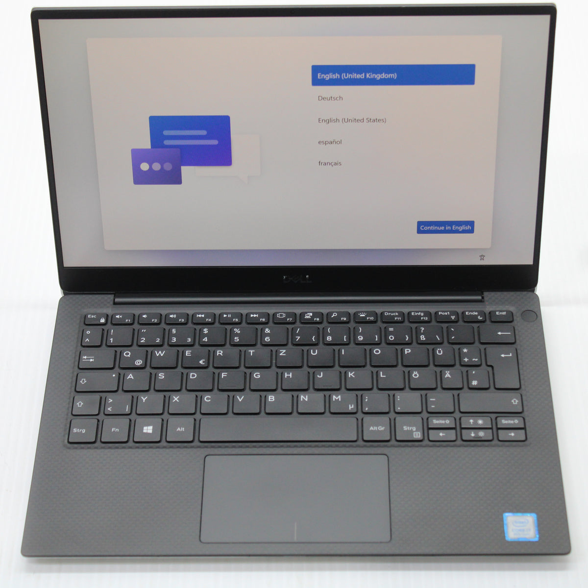 Dell XPS i7 laptop 9380 13 in 16GB RAM 512GB NVMe Intel 8565U Windows 11 QWERTZ