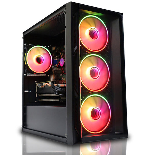 BCC Lucid ULTRA FAST Gaming PC Intel i5 RTX 3050 GT 1030 1TB 256GB SSD 16GB RAM Windows 11 Pro