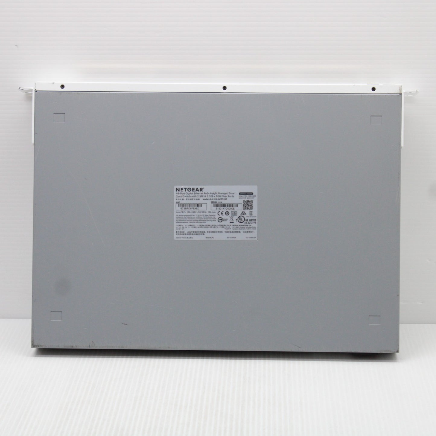 Netgear GC752XP Insight Managed Smart Cloud Switch 48 Port Layer 2 PoE+ SFP+
