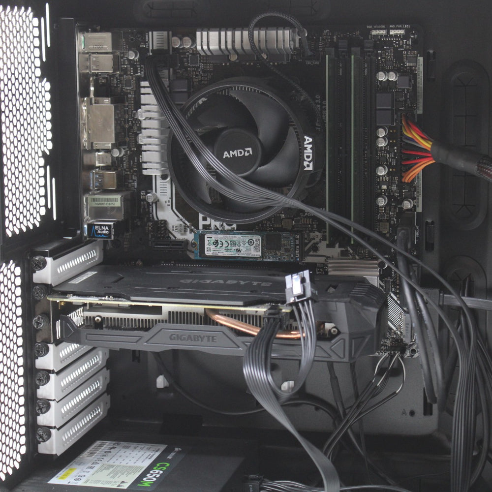 Fractal Ryzen 5 PC ASRock AB350M 16GB RAM 512GB NVMe  500 GB SSD AMD 1600 WiFi