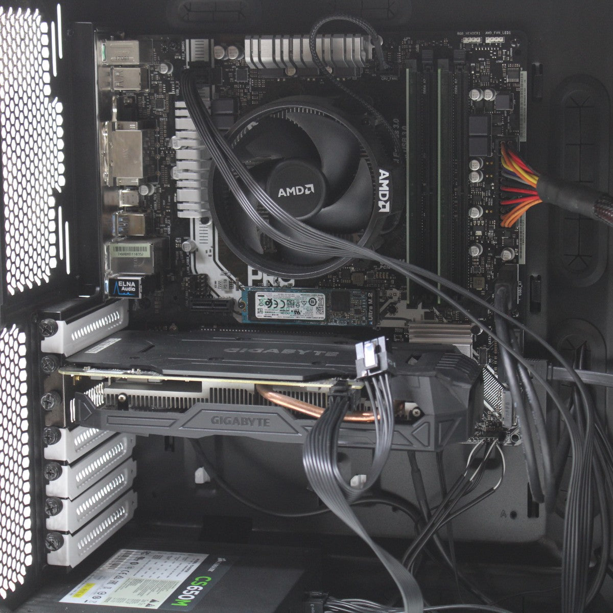 Fractal Ryzen 5 PC ASRock AB350M 16GB RAM 512GB NVMe  500 GB SSD AMD 1600 WiFi