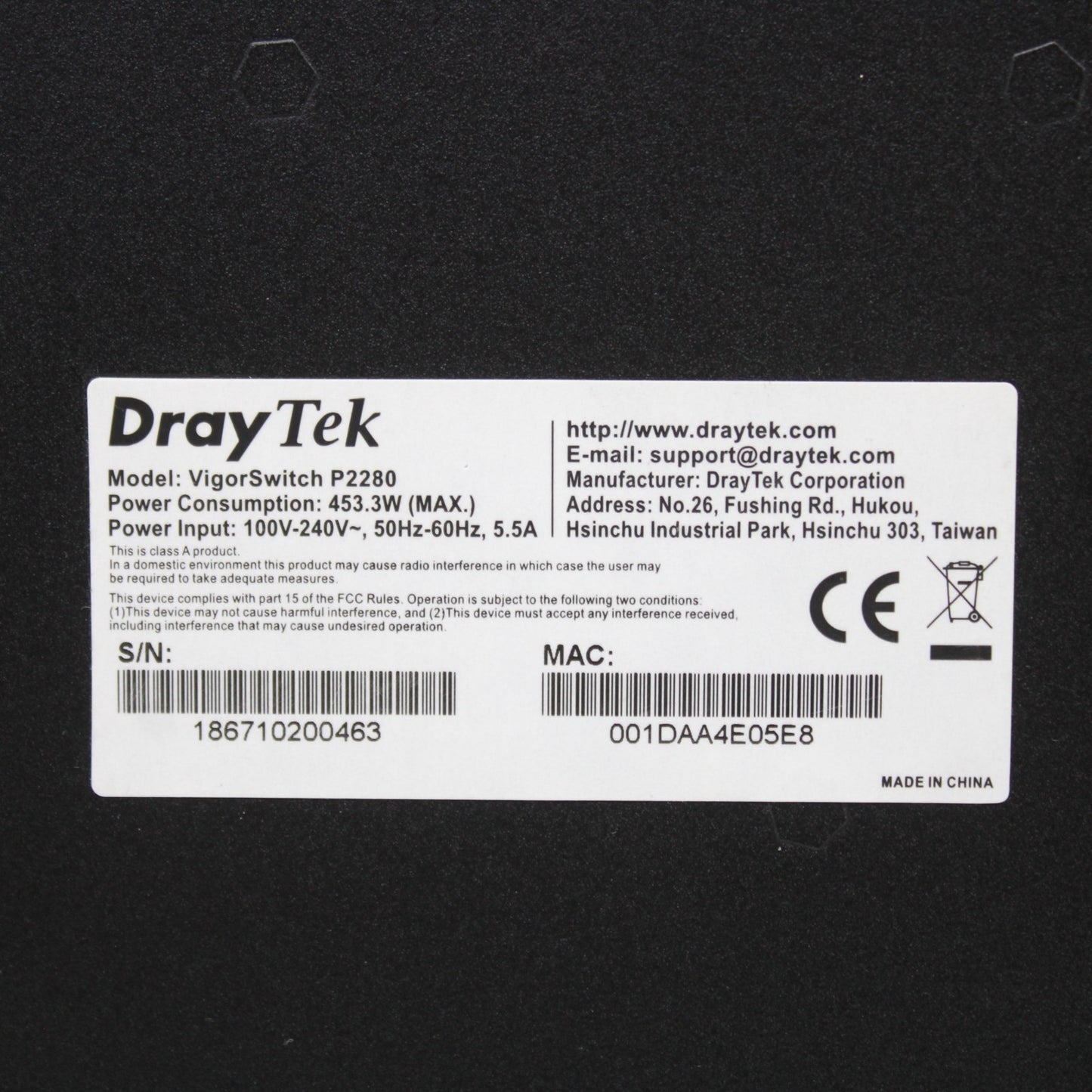 DrayTek VigorSwitch P2280 24 Port 1 Gbps Gigabit Managed PoE+ Network Switch