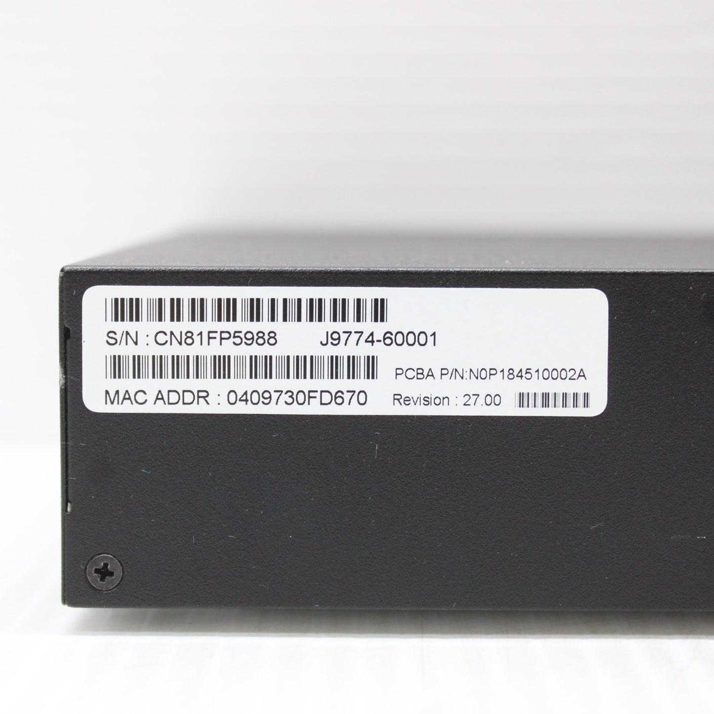 HP Aruba 2530-8G PoE+ J9774A 8 Port 1Gbps Gigabit Managed Network Switch