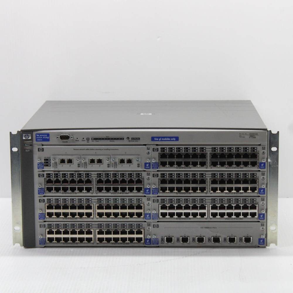 HP ProCurve 4108gl J4865A Switch Chassis J4862B J4863A J4864A Modules ...