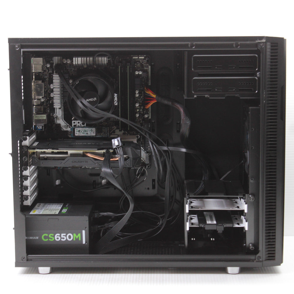 Fractal Ryzen 5 PC ASRock AB350M 16GB RAM 512GB NVMe  500 GB SSD AMD 1600 WiFi