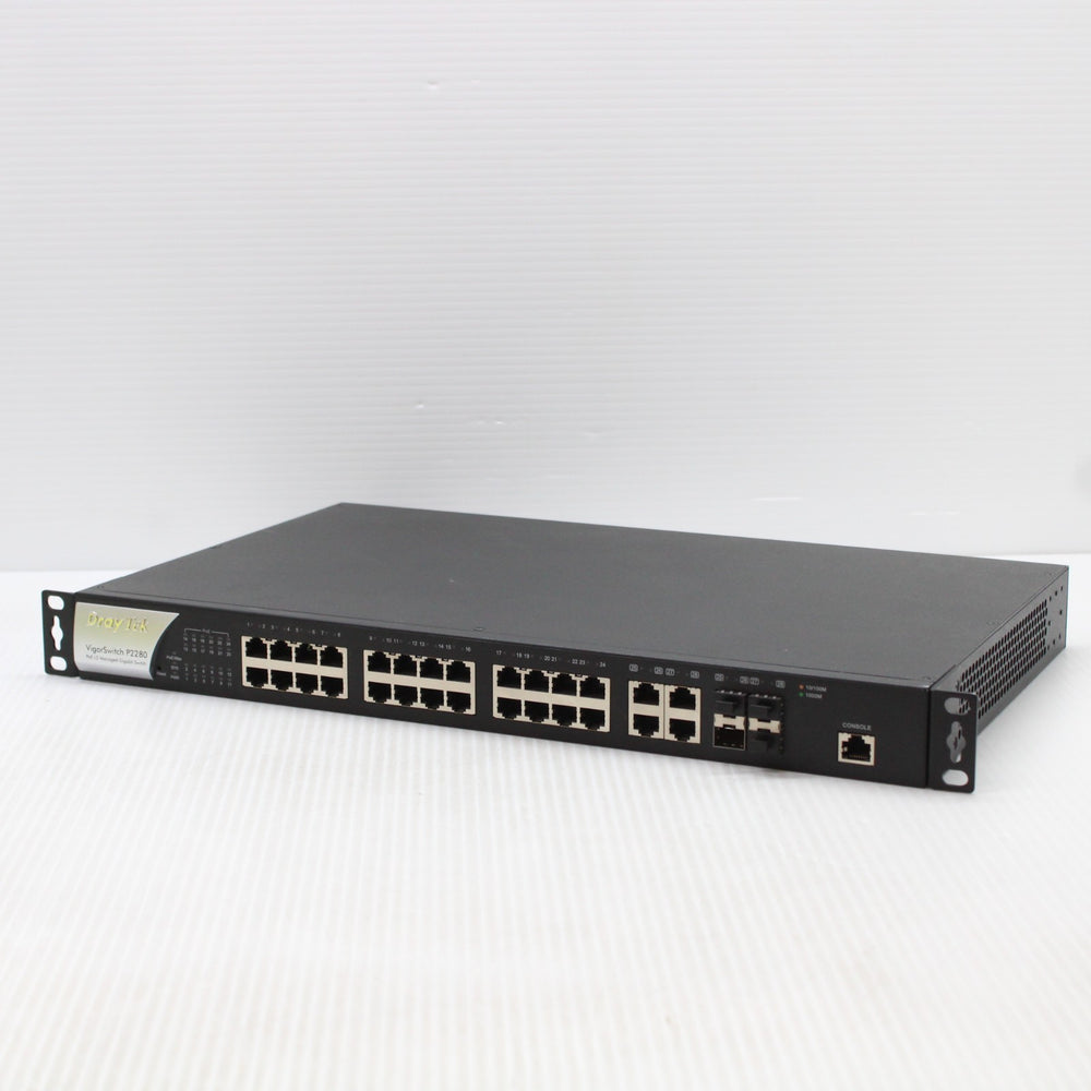 DrayTek VigorSwitch P2280 24 Port 1 Gbps Gigabit Managed PoE+ Network Switch