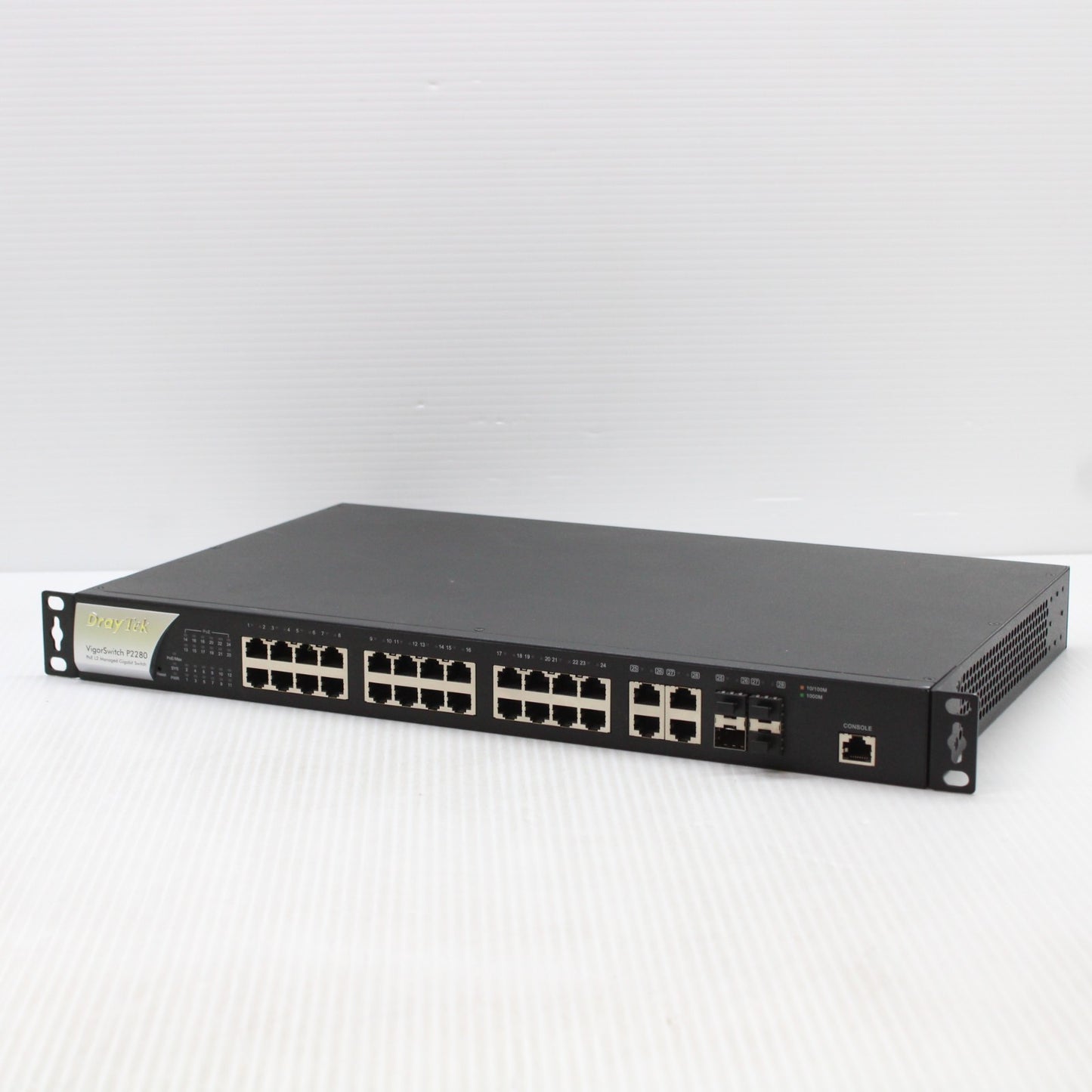 DrayTek VigorSwitch P2280 24 Port 1 Gbps Gigabit Managed PoE+ Network Switch